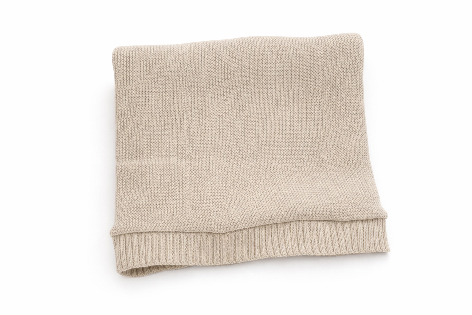 Couverture en maille • Beige