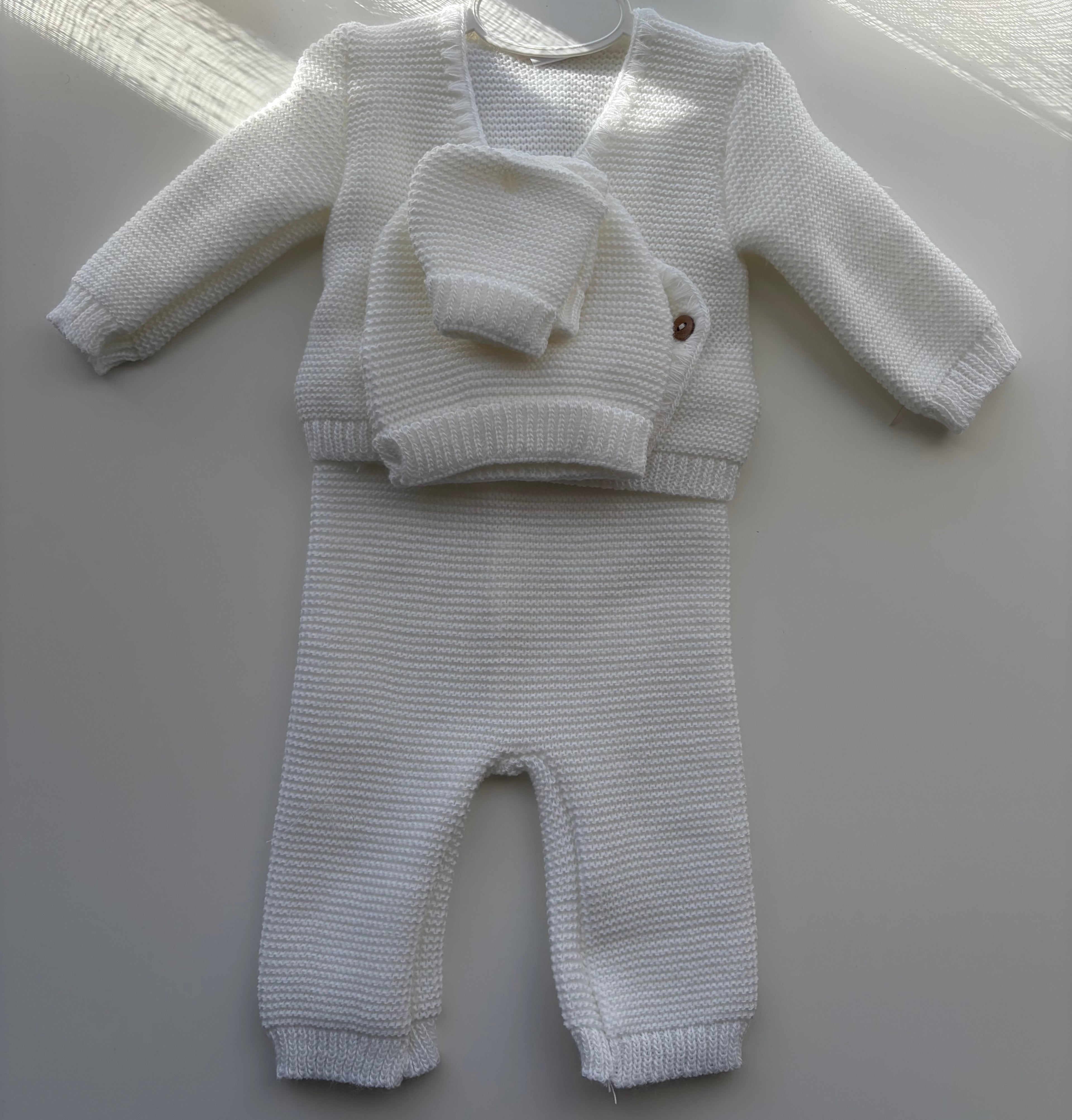 Ensemble 4 pièces en maille • Blanc