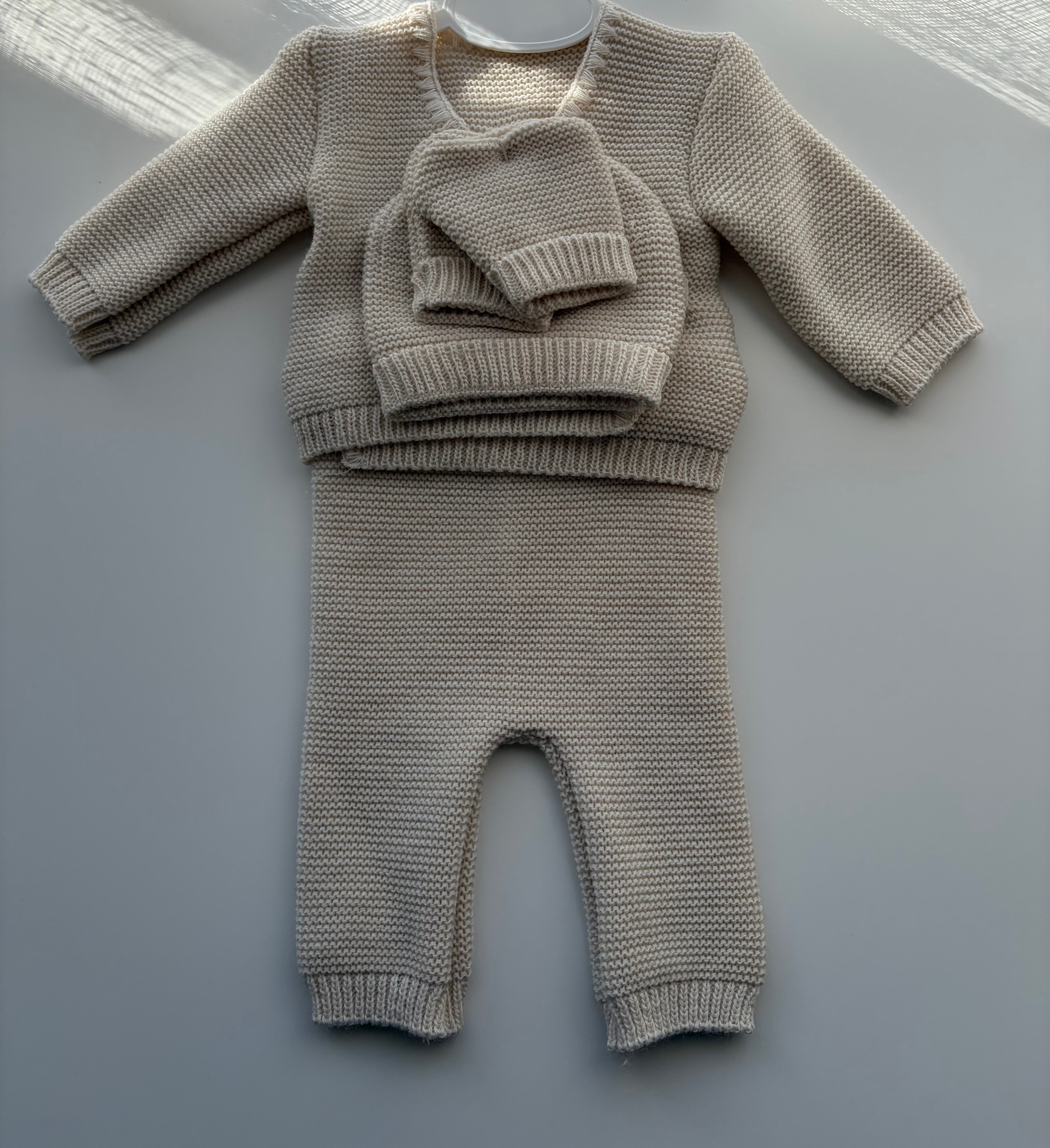 Ensemble 4 pièces en maille • Beige
